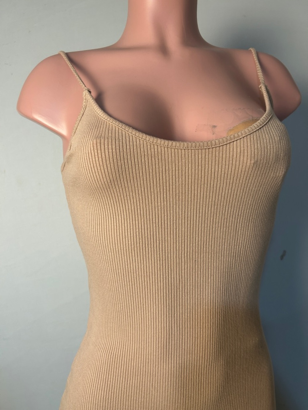 LULUS Beige Adjustable Straps Bodycon Mini Dress Size Medium - Picture 3 of 7